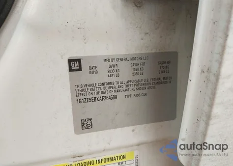 2010 Chevrolet Malibu Ltz z USA, uszkodzony, nr VIN 1G1ZE5EBXAF264589